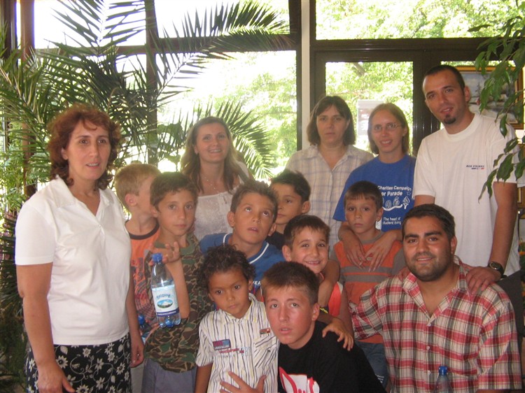 Ruth with boys and staff