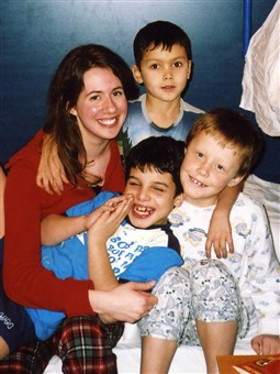 Melany with boys Jan 07