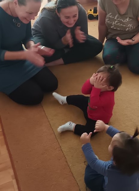 Emily and Emilia on a home visit