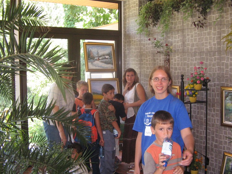 Ruth with boys and staff